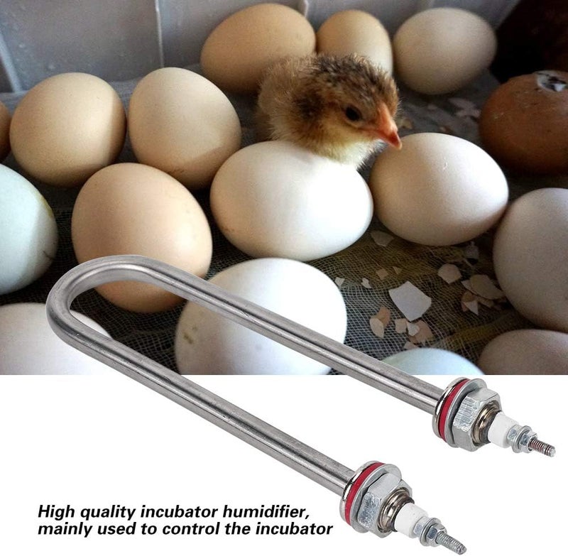 Leftwei Incubator Humidification Tube, 200W Professional U-Shape Poultry Breeding Incubator Heating Tube Incubator Heating Humidification Tube Replacement for Incubator - Image 2